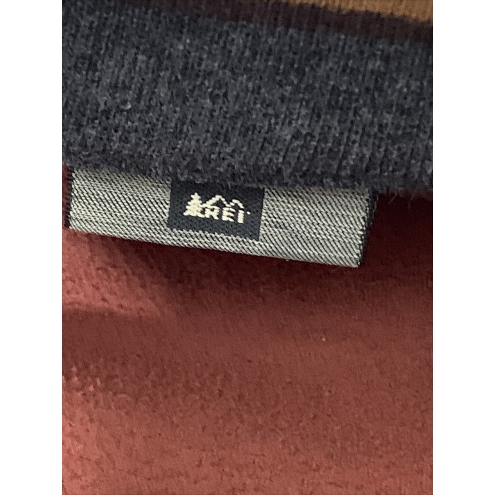Rei Men Size L Polyester Maroon Long Sleeve 1/4 Zip Pullover - Picture 4 of 5